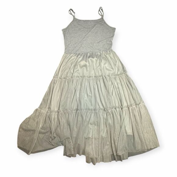 A’REVE Women’s Gray Tiered Maxi Dress Size Medium - Picture 2 of 5